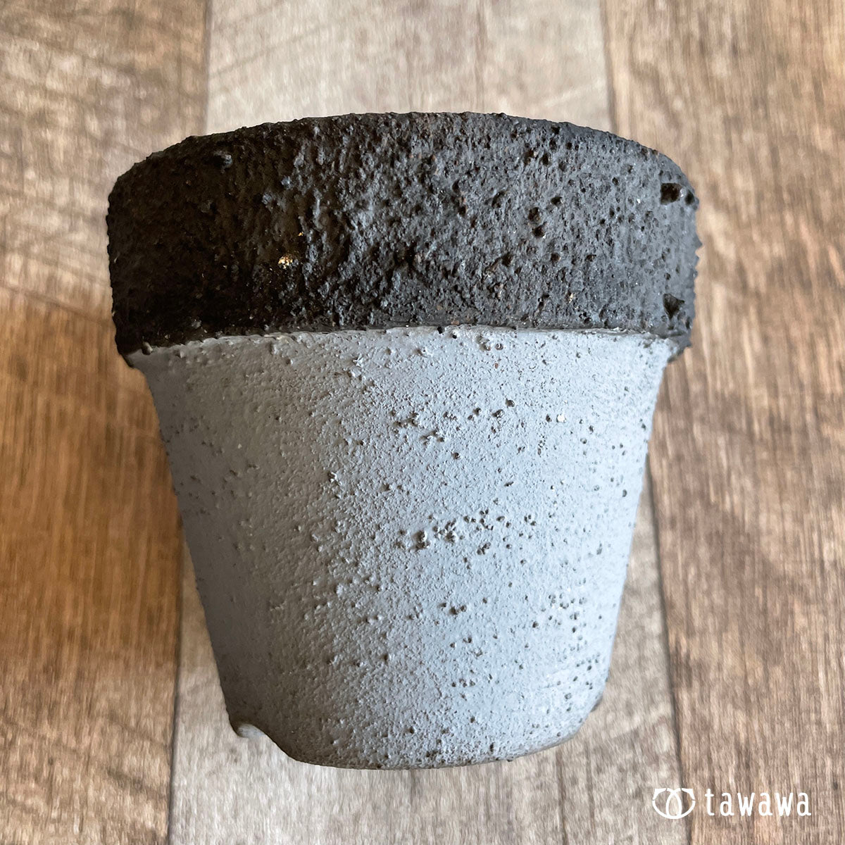 リメイク鉢 チャコールグレー×ブルーグレー 3号